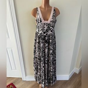 FREE PEOPLE floral & mesh maxi dress